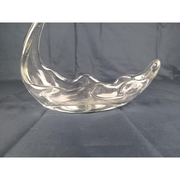 Vintage Glass Swan Dish Candy Nut Peanut Dish Coin Change Holder Desk Shelf Deco - Picture 5 of 10